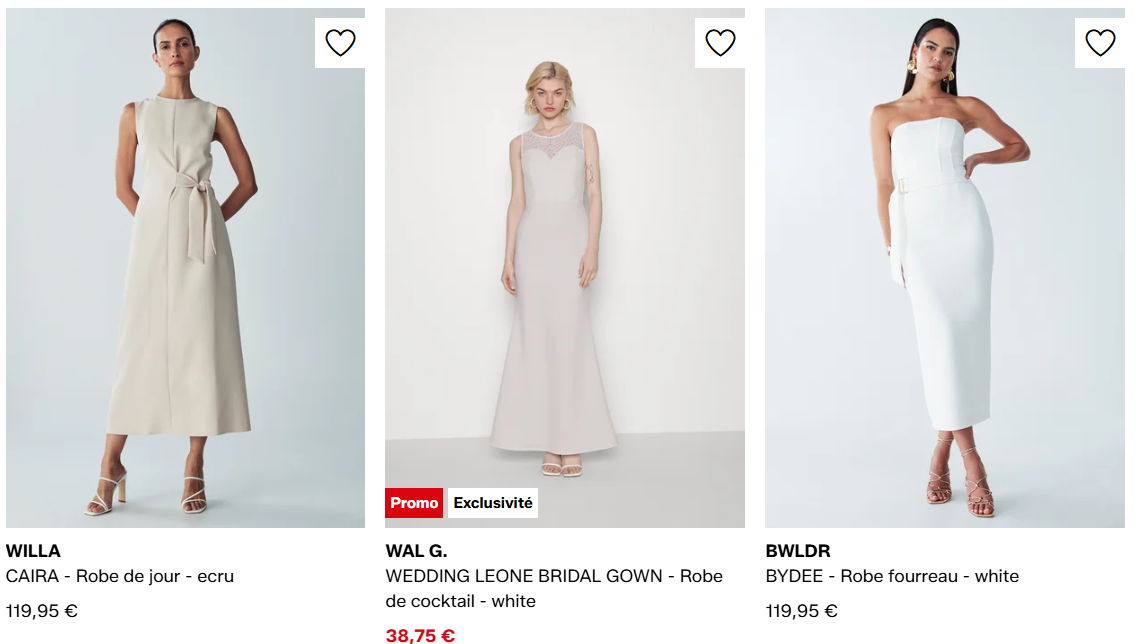 S&eacute;lection de robes de mari&eacute;es Zalando &agrave; moins de 200&euro;