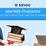 Images d'étudiants et de diplomes sur un fond bleu avec titre de l'article