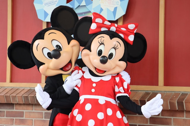 Mascottes Minnie et Mickey Mouse