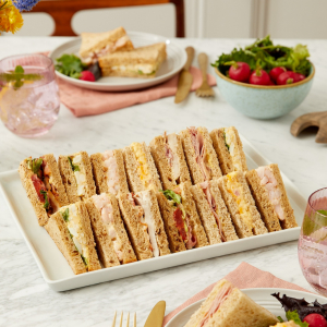 Marks and Spencer afternoon tea, finger sandwiches